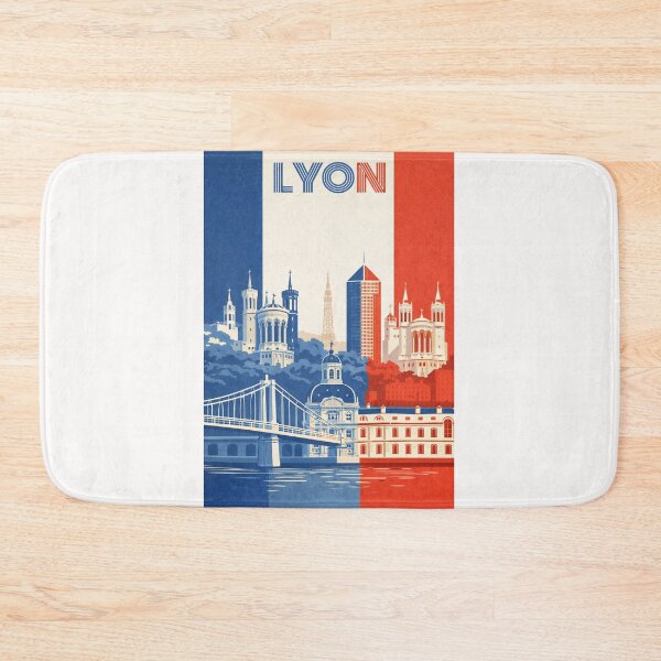 Item preview, Lyon France Skyline with Fourvière Basilica and Tour Part-Dieu in Auvergne-Rhône-Alpes designed and sold by Places On Earth.