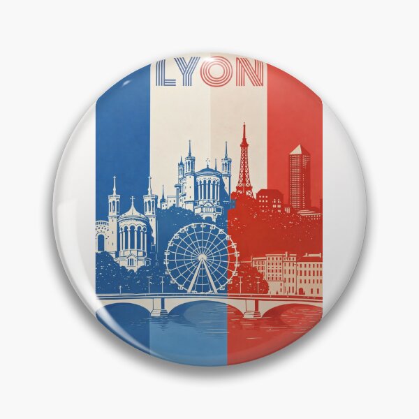 Item preview, Lyon France Panorama with Basilica of Notre-Dame de Fourvière and Place Bellecour designed and sold by Places On Earth.