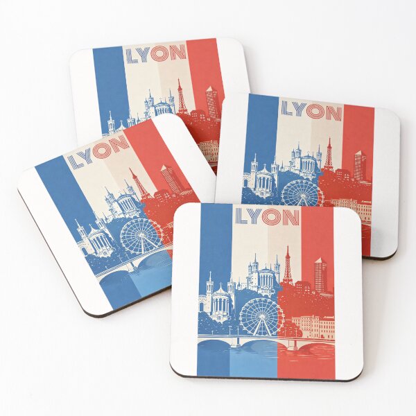 Item preview, Lyon France Panorama with Basilica of Notre-Dame de Fourvière and Place Bellecour designed and sold by Places On Earth.