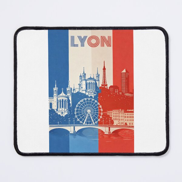 Item preview, Lyon France Panorama with Basilica of Notre-Dame de Fourvière and Place Bellecour designed and sold by Places On Earth.