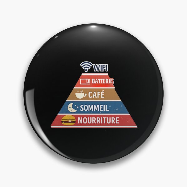 Item preview, pyramide de Maslowsans wifi et sans batterie, l’accomplissement de soi attendra un peu designed and sold by NinaCreator.