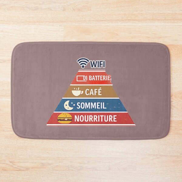 Item preview, pyramide de Maslowsans wifi et sans batterie, l’accomplissement de soi attendra un peu designed and sold by NinaCreator.