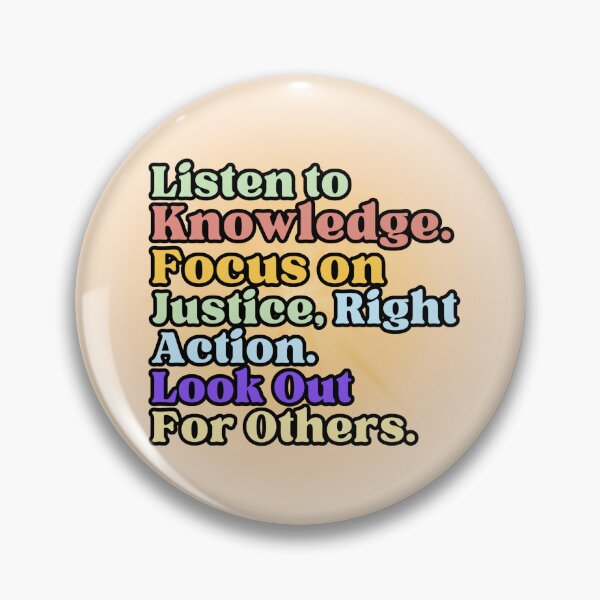 Item preview, Listen to Knowledge Focus on Justice - Luminous Text designed and sold by PriyaMagic.
