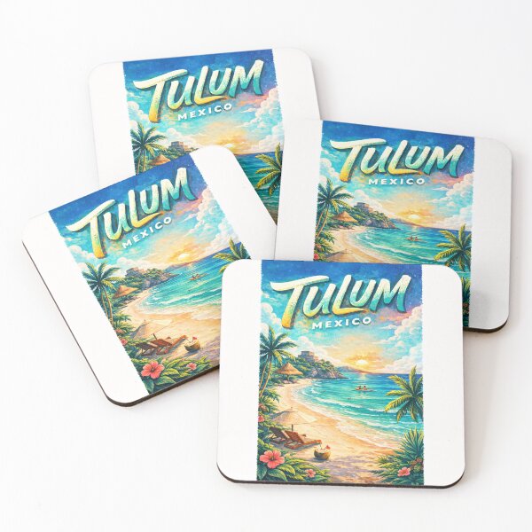 Item preview, Tulum Mexico Sunset over Riviera Maya and Caribbean Sea in Quintana Roo designed and sold by Places On Earth.