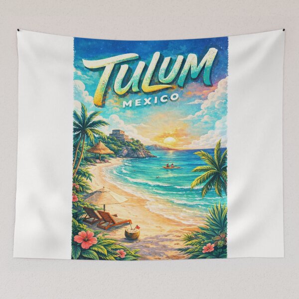 Item preview, Tulum Mexico Sunset over Riviera Maya and Caribbean Sea in Quintana Roo designed and sold by Places On Earth.