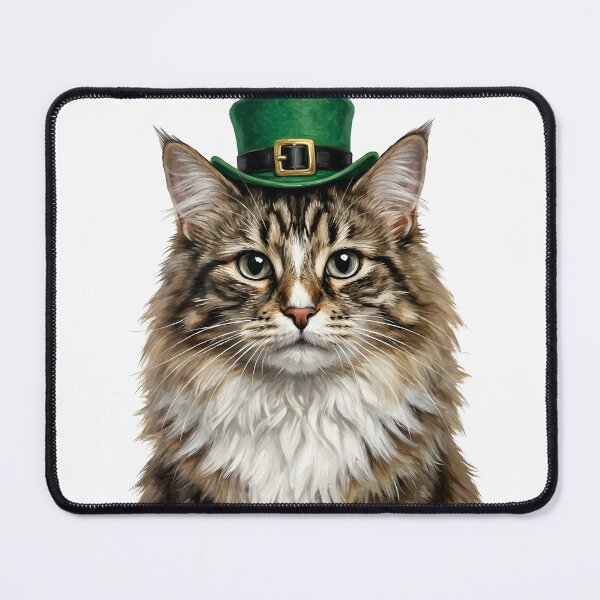 Item preview, St. Patrick's Norwegian Forest Cat designed and sold by KC's.
