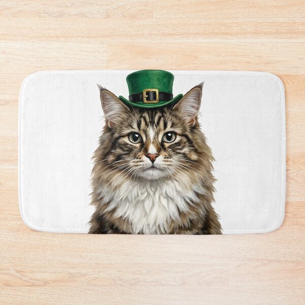 Item preview, St. Patrick's Norwegian Forest Cat designed and sold by KC's.