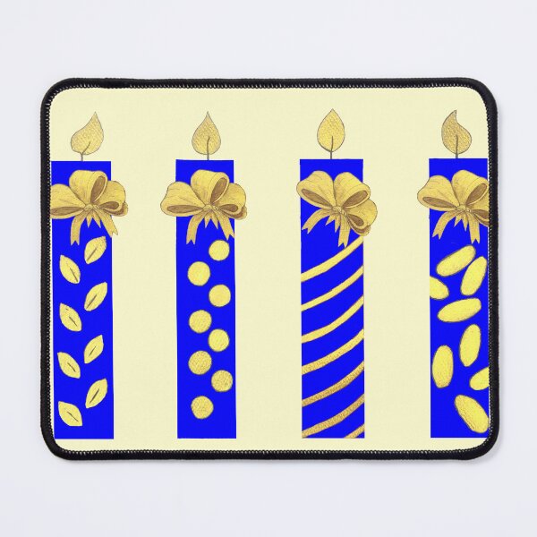 Item preview, Blue Candles & Golden Bows designed and sold by Monique'sArtStudio.