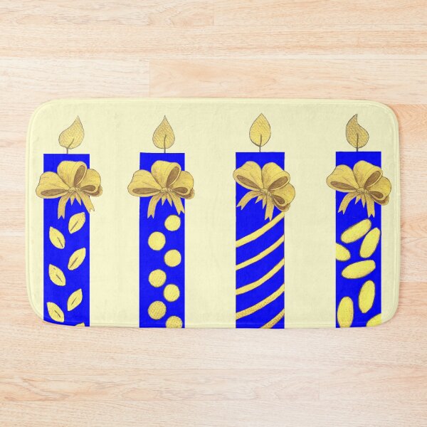 Item preview, Blue Candles & Golden Bows designed and sold by Monique'sArtStudio.