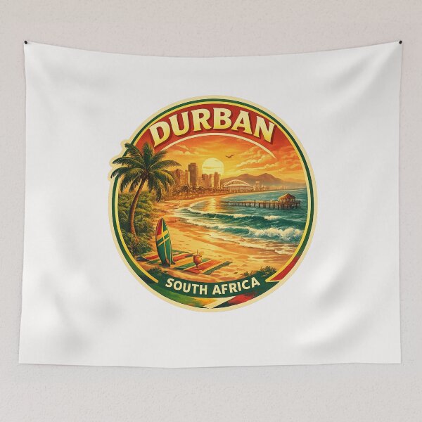 Item preview, Durban KwaZulu-Natal Golden Mile with uShaka Marine World and Indian Ocean designed and sold by Places On Earth.