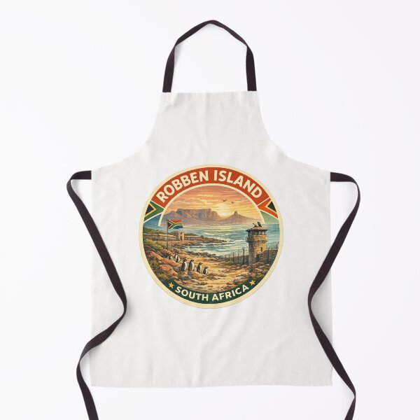 Item preview, Robben Island South Africa Vintage Travel Emblem with Table Mountain designed and sold by Places On Earth.