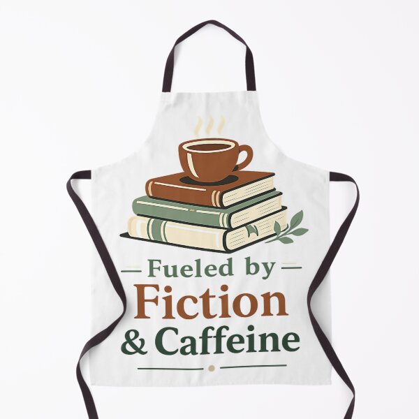 Item preview, Impulsado por la ficción y la cafeína Café Libros Ilustración Lector acogedor Estética designed and sold by Thread-Riot.