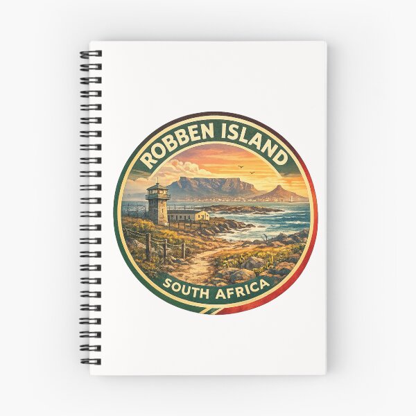 Item preview, Robben Island South Africa Retro Coastal Badge with Table Mountain designed and sold by Places On Earth.