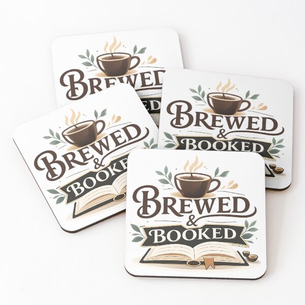 Item preview, Brewed & Booked Coffee Cup Book Illustration Cozy Reader Aesthetic designed and sold by Thread-Riot.
