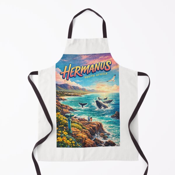Item preview, Hermanus South Africa Retro Travel Poster Whale Coast designed and sold by Places On Earth.