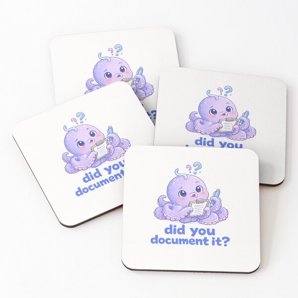 Item preview, Did You Document It Cute Purple Octopus Productivity Quote designed and sold by Places On Earth.
