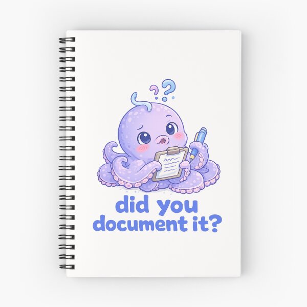 Item preview, Did You Document It Cute Purple Octopus Productivity Quote designed and sold by Places On Earth.