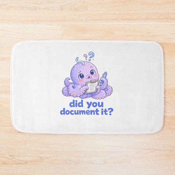 Item preview, Did You Document It Cute Purple Octopus Productivity Quote designed and sold by Places On Earth.
