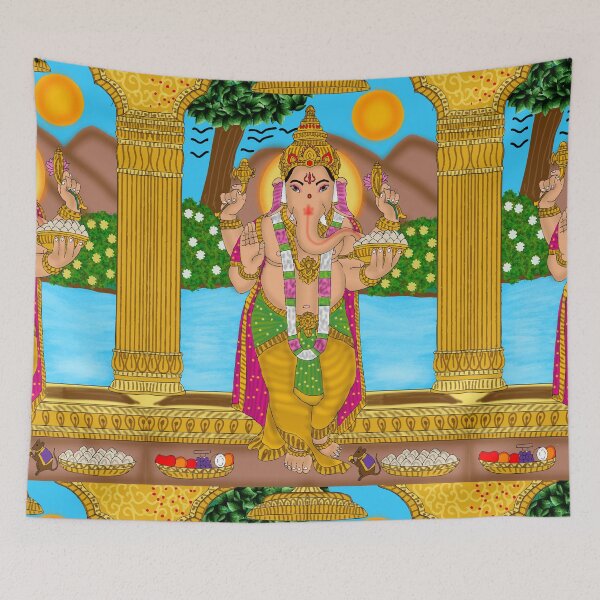 Item preview, Lord Ganesh Artistic Drawing – Hindu God of Wisdom Illustration designed and sold by Harshit_Digital_Arts.