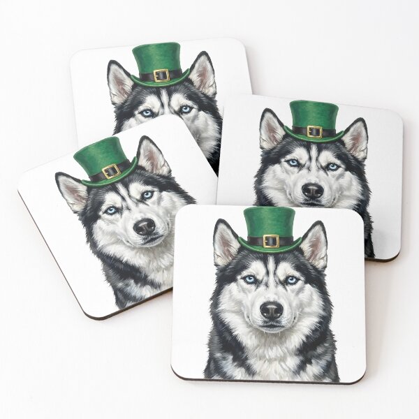 Item preview, St. Patrick's Siberian Husky designed and sold by KC's.