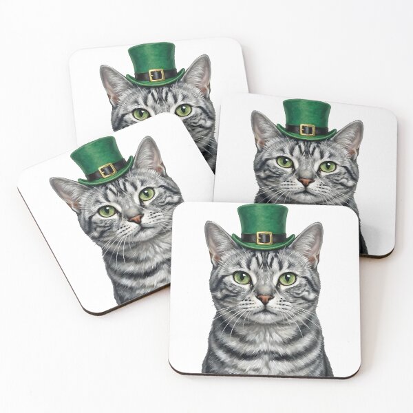 Item preview, St. Patrick's American Shorthair Cat designed and sold by KC's.