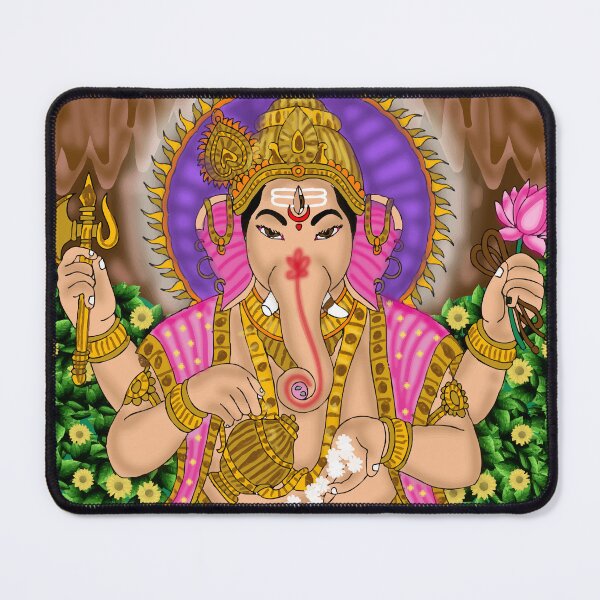 Item preview, Lord Ganesha Devotional Drawing – Sacred Hindu Art for Spiritual Decor designed and sold by Harshit_Digital_Arts.