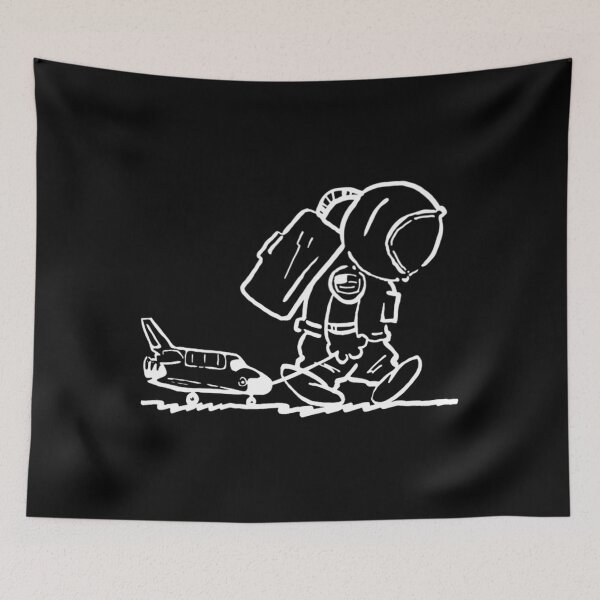 Item preview, Sad Astronaut Pulling Space Shuttle  designed and sold by AdaRecordShop.