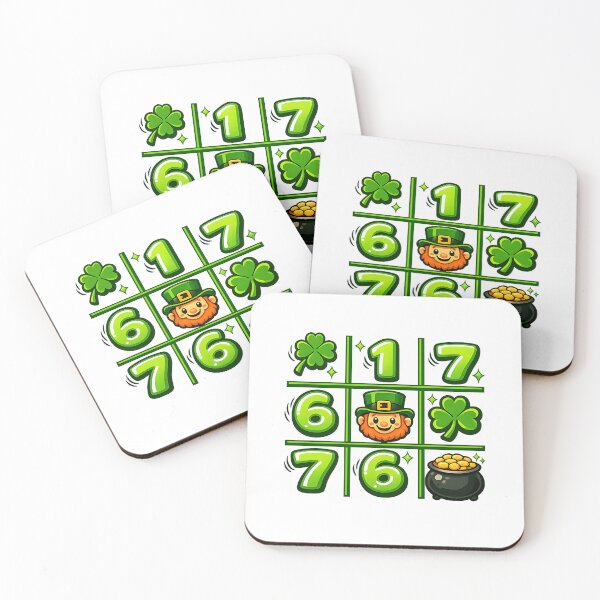 Item preview, 67 St. Patrick's Day US American design with Heart Tic Tac Toe, Lucky Holiday Game Gift, Shamrock Fun Graphic Te designed and sold by AsturShop.