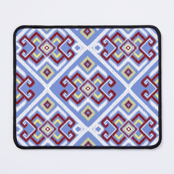 Item preview, Light Blue Southwestern Ikat Diamond Seamless Pattern designed and sold by ClamberryStudio.