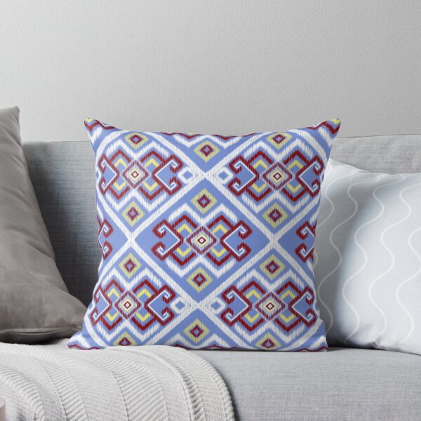 Item preview, Light Blue Southwestern Ikat Diamond Seamless Pattern designed and sold by ClamberryStudio.
