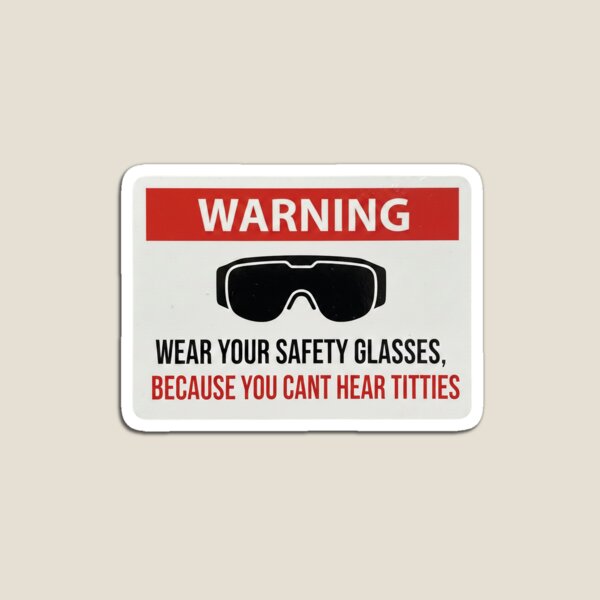 Item preview, Warning Safety glasses  designed and sold by BlueCollarLTD.