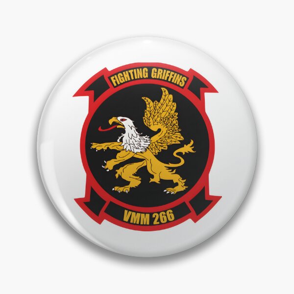 Artikelvorschau, Abzeichen der Marine Medium Tiltrotor Squadron 266 (VMM-266) Fighting Griffins entworfen und verkauft von CharlieDesings.