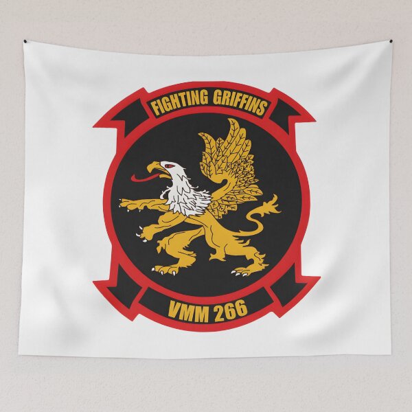 Item preview, Marine Medium Tiltrotor Squadron 266 (VMM-266) Fighting Griffins Patch designed and sold by CharlieDesings.