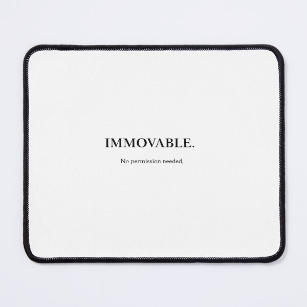 Item preview, IMMOVABLE. – Minimalist Powerful Statement Typography Tee designed and sold by AZPrintz.