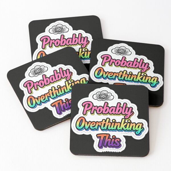 Item preview, Probably Overthinking This Funny Sticker designed and sold by Not Just a Number Co..