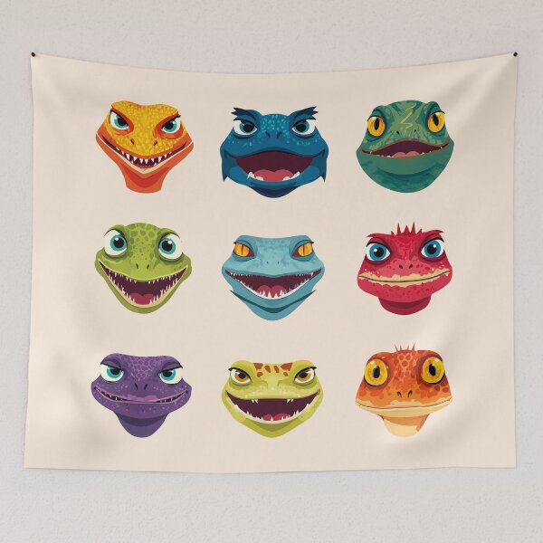 Item preview, Funny Lizard Face designed and sold by bubblyrainbow.