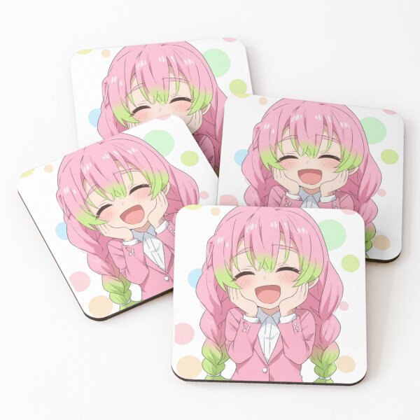 Item preview, Sweet Schoolgirl with Pink and Green Braided Hair - Kawaii Anime Style designed and sold by Jimakmo.