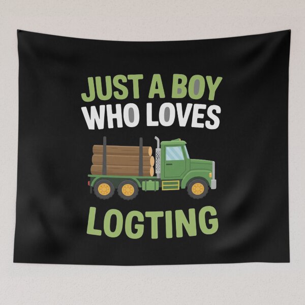 Item preview, Just A Boy Who Loves Logting Truck Driver designed and sold by CORJIDOG-ART.