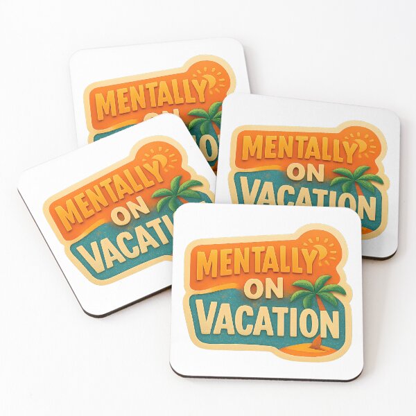 Item preview, Mentally On Vacation Funny Sticker designed and sold by Not Just a Number Co..