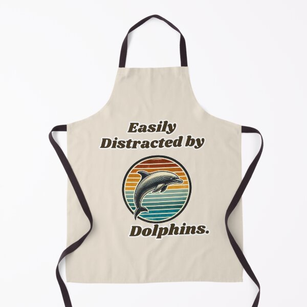 Item preview, Dolphin Retro Easily Distracted By Dolphins Funny Dolphin Lover Gift designed and sold by TheScruffyGoose.