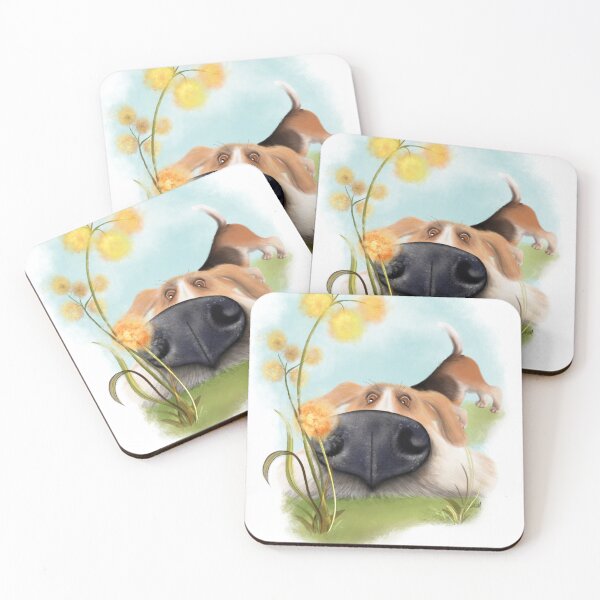 Item preview, Beagle, smelling the flowers designed and sold by Allison Snell.
