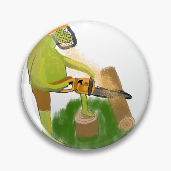 Item preview, Chainsaw Frog Sticker - Pin designed and sold by FrogLakeArt.