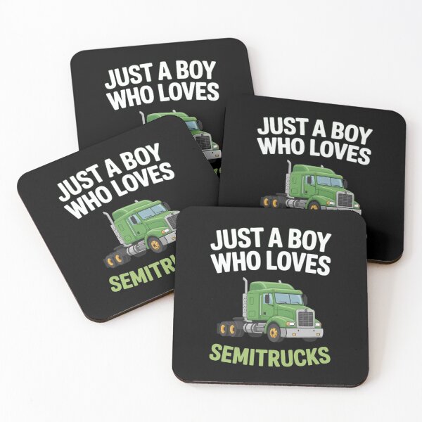 Item preview, Just A Boy Who Loves Semitrucks Trucker designed and sold by CORJIDOG-ART.