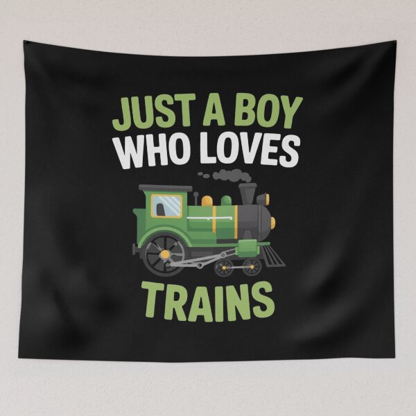 Item preview, Just A Boy Who Loves Trains designed and sold by CORJIDOG-ART.
