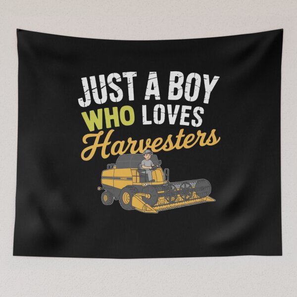 Item preview, Just A Boy Who Loves Harvesters Farmer designed and sold by CORJIDOG-ART.