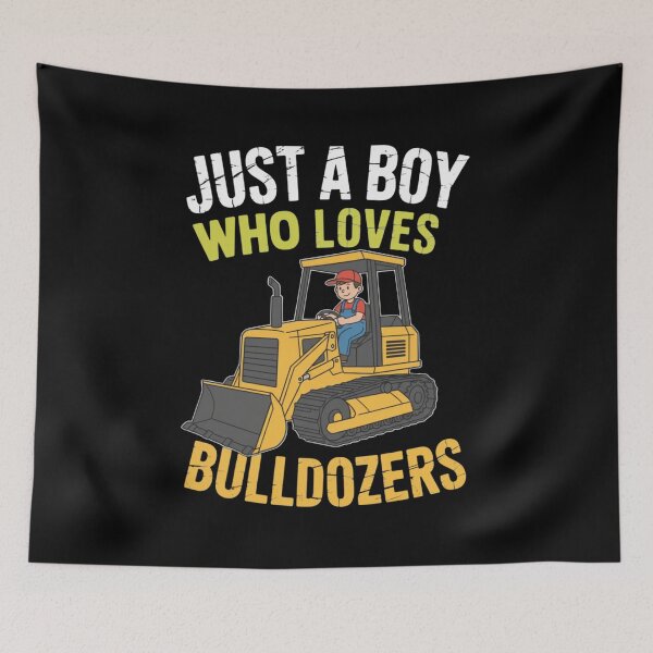Item preview, Just A Boy Who Loves Bulldozers Construction Enthusiast designed and sold by CORJIDOG-ART.