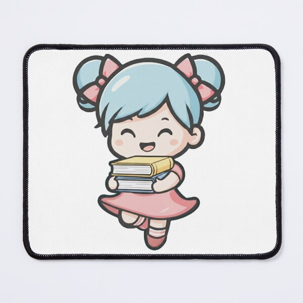Item preview, Overstimulated Book Girlie Sticker – Cute Bookish Girl Aesthetic for Introvert Readers designed and sold by kirarishop.