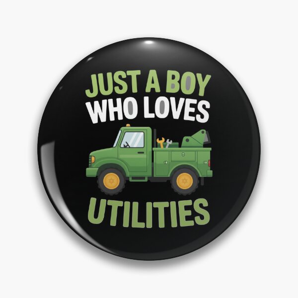 Item preview, Just A Boy Who Loves Utilities For Truck Enthusiasts designed and sold by CORJIDOG-ART.