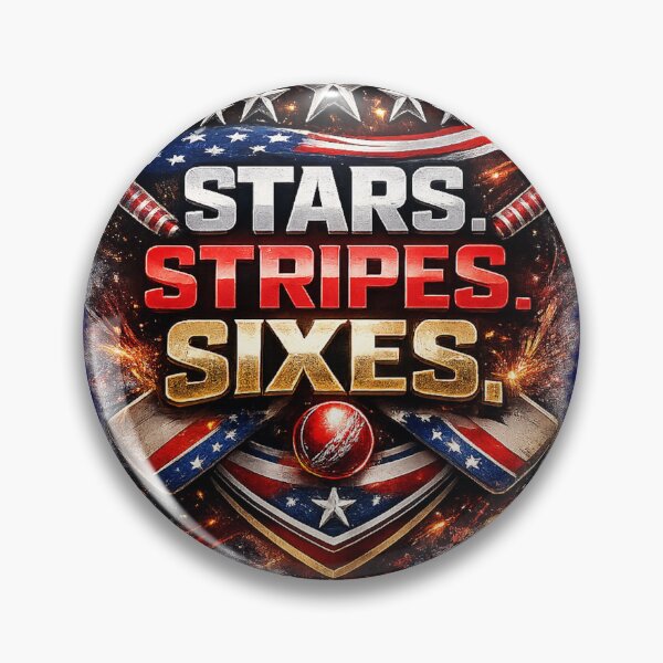Item preview, Stars. Stripes. Sixes. — Bold USA Cricket Typography designed and sold by BKRsport.