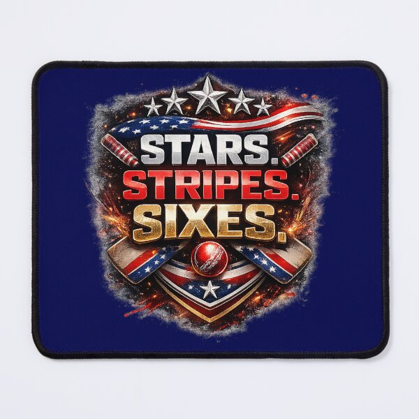 Item preview, Stars. Stripes. Sixes. — Bold USA Cricket Typography designed and sold by BKRsport.
